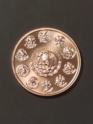 Moneda Libertad Cobre puro. 1 Onza.