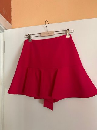 Falda pantalón lazo fucsia