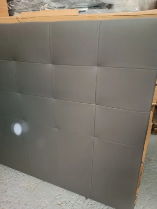 Cabecero Cama Tapizado Gris 150