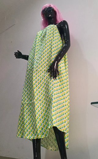 Vestido largo estampado