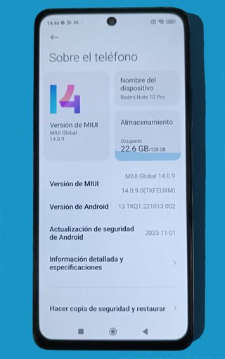 Xiaomi Redmi Note 10 Pro 128GB Azul Glacial