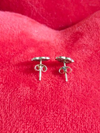 Pendientes Flor Oro 18K con Circonitas