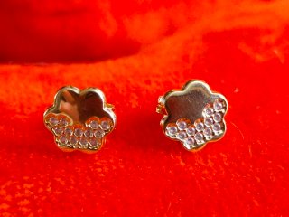 Pendientes Flor Oro 18K con Circonitas