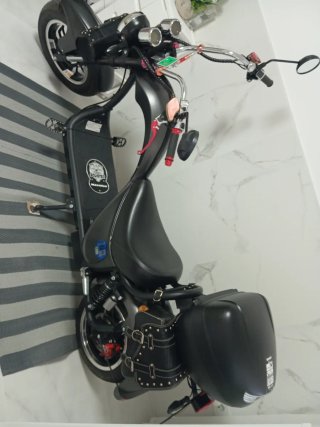 Moto eléctrica 50cc Moped Negra/Gris