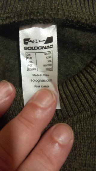 Jersey Solognac Verde Oliva Talla 3XL