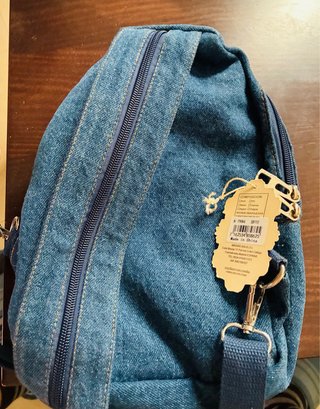 Mochila juvenil vaquera con gatito