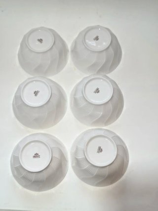 Set 6 Ciotole Porcellana Eleganti