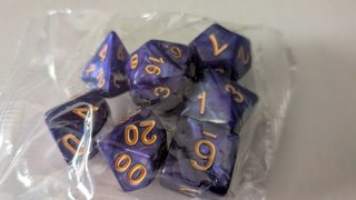 Set Dados Rol Morado 7 Piezas Precintados