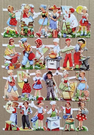 Lámina Cromos troquelados infantiles vintage