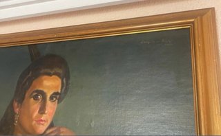 Cuadro La Cazadora firmado
