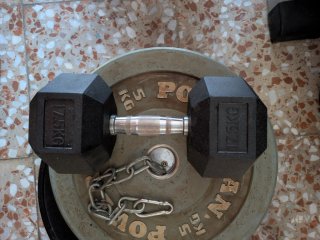 Par Mancuernas Hexagonales 17.5 kg