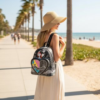 Mochila Jack y Sally Corazón Partido Loungefly 26c