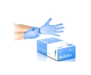 100 guantes desechables de nitrilo Azul Talla L