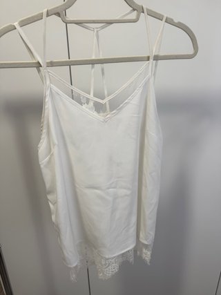Top lencero Morgan encaje blanco T.38