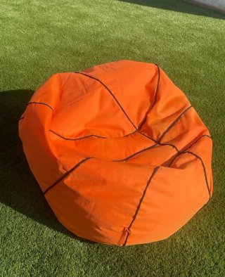 Puff naranja de tela