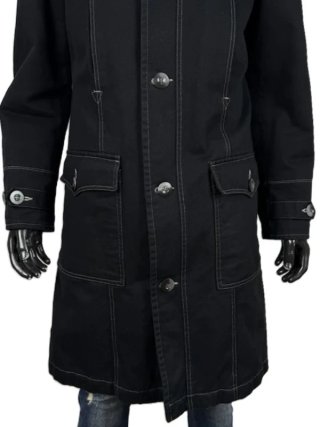 Iceberg Cappotto Uomo 50 \ L Nero Giubbotto Cotone