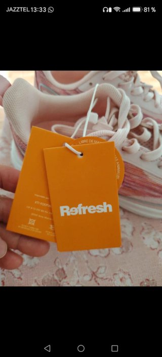 Zapatillas Refresh rosas y blancas
