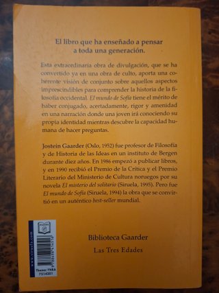 El mundo de Sofía Novela sobre la historia de l...