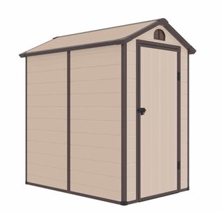 Caseta jardín resina 132x190x203cm 2,47 m² Marsala