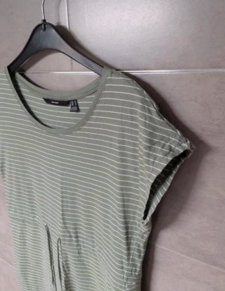 Vestido Vero Moda Verde Rayas