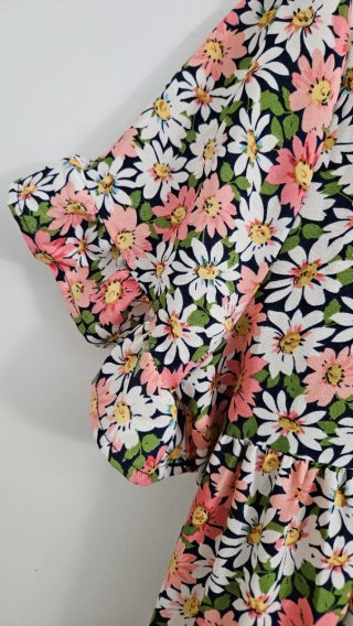 Vestido de flores rosa talla única