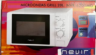 Microondas Nevir 20L con Grill - Blanco