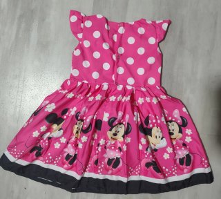 Vestito bambina Minnie pois rosa