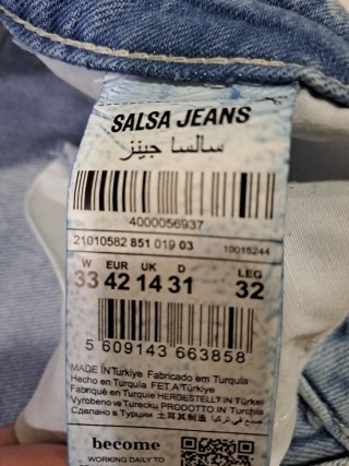 Pantalón Salsa Ancho Azul