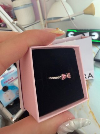 Anillo Pandora Lazo Rosa talla 52