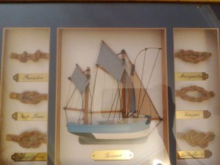 Cuadro Nudos Marineros Barco Madera