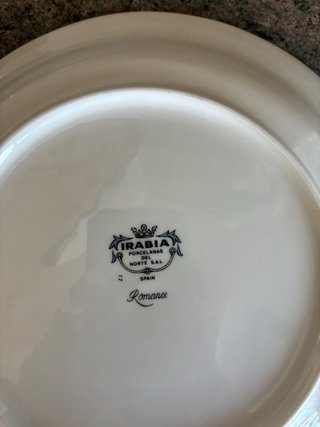 Vajilla Irabia Porcelana Flores Doradas, Zamora