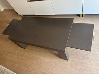 Mesa centro elevable madera color gris oscuro