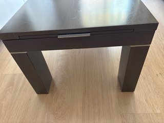Mesa centro elevable madera color gris oscuro