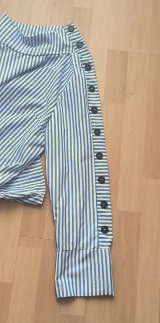 Blusa Rayas Azul y Blanco Shein