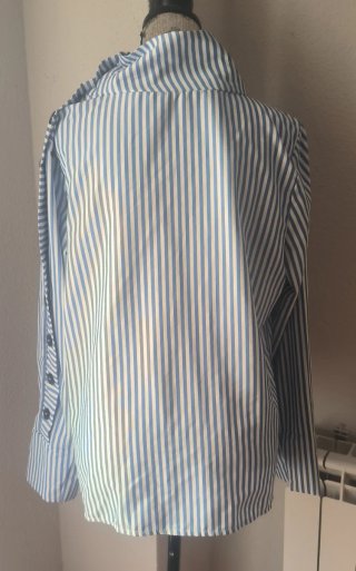 Blusa Rayas Azul y Blanco Shein