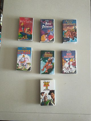 Lote 7 Cintas VHS Disney Clásicos (Español)