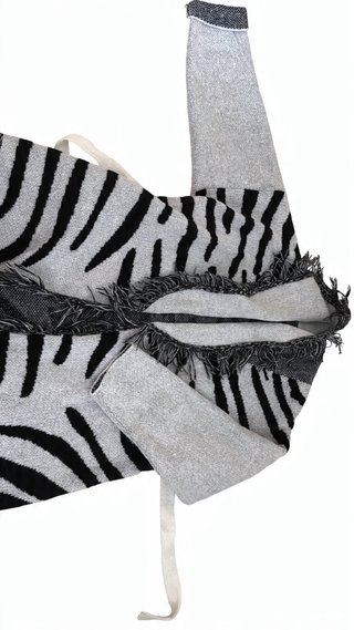 Cardigan/coprispalle zebrato
