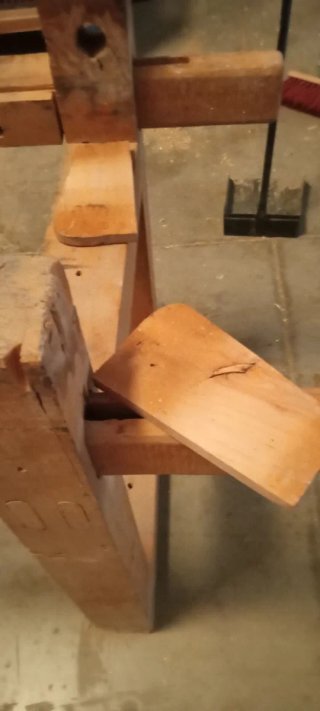 Estructura banco trabajo madera maciza