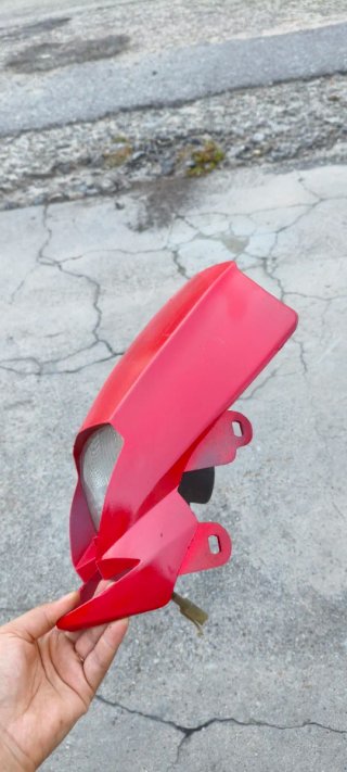 Porta farol moto vermelho