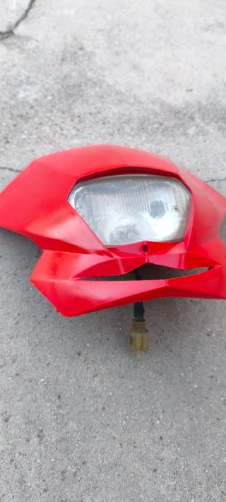 Porta farol moto vermelho