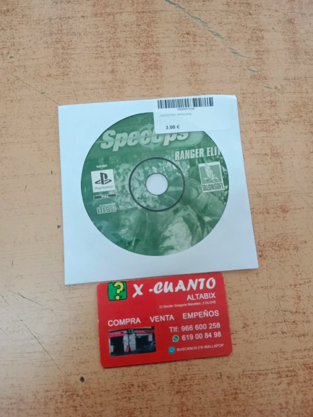 JUEGO PS1 SPEC OPS RANGER ELITE SOLO DISCO