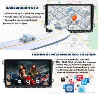AUTORADIO ANDROID 9" 2GB+32GB CARPLAY