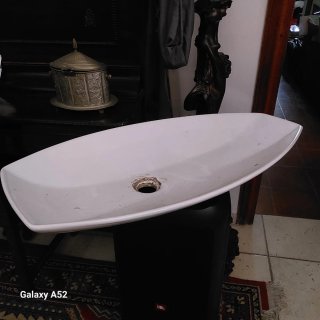 Lavandino design a barca da esterno senza piletta