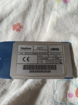 Tarjeta PCMCIA inalámbrica Telefónica