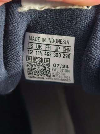 Zapatillas Adidas  46 2/3 Azul y Blanco