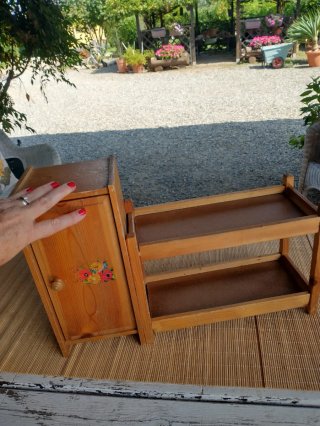 Mobiletti Bambole Legno Anni '50