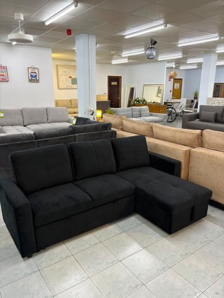 Nuevo Sofá Cama Negro Terciopelo - enviamos