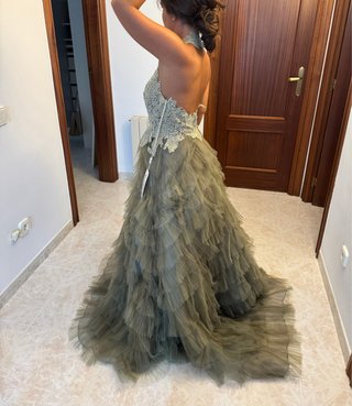 Vestido fiesta Marfil Barcelona (Rosa Clará)
