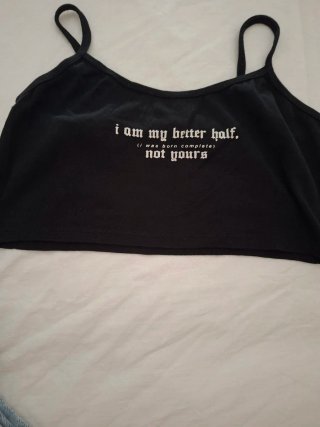 Top Bershka Negro Talla M