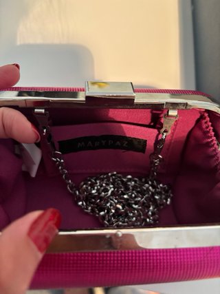 Sandalias tacón y bolso Marypaz fucsia